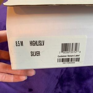 Silver high heels
